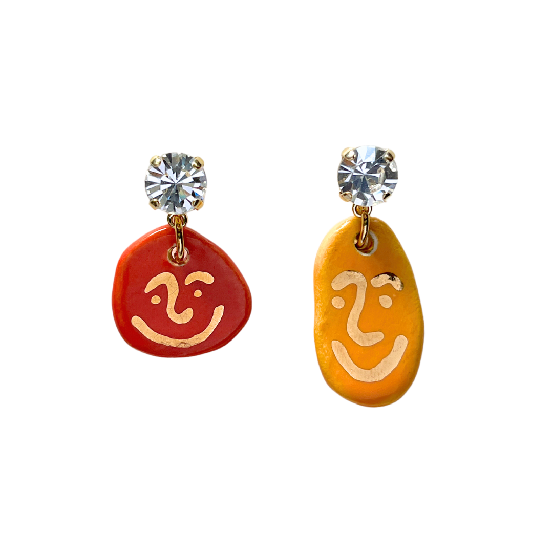 Buddoh Orange Earrings *