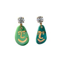 Load image into Gallery viewer, Buddoh Green Earrings*
